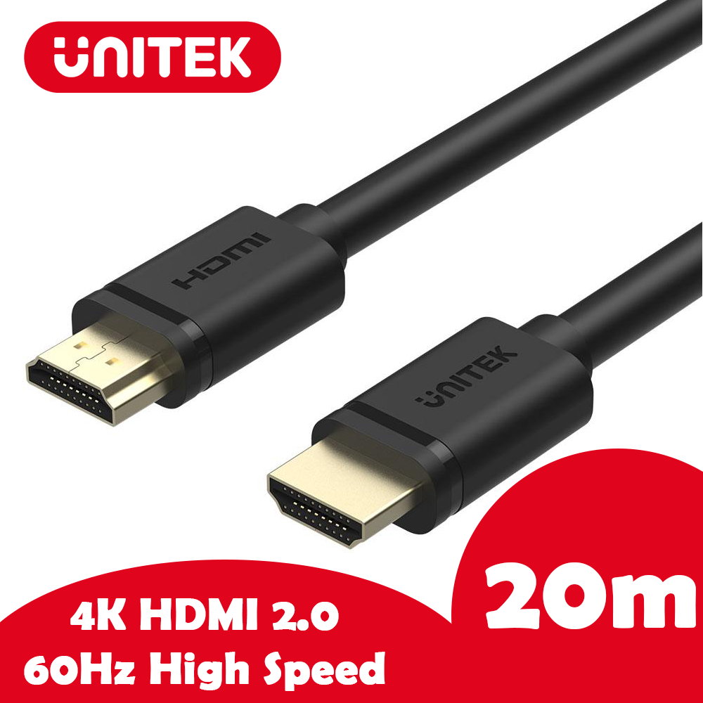 kreupel Acteur Bedenken UNITEK | HDMI 2.0 4K 60Hz High Speed Cable 20m