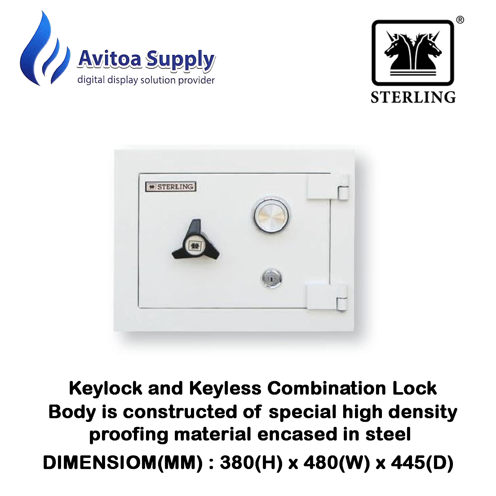 Sterling Home Safe Secured By Keylock and Keyless Combination Lock