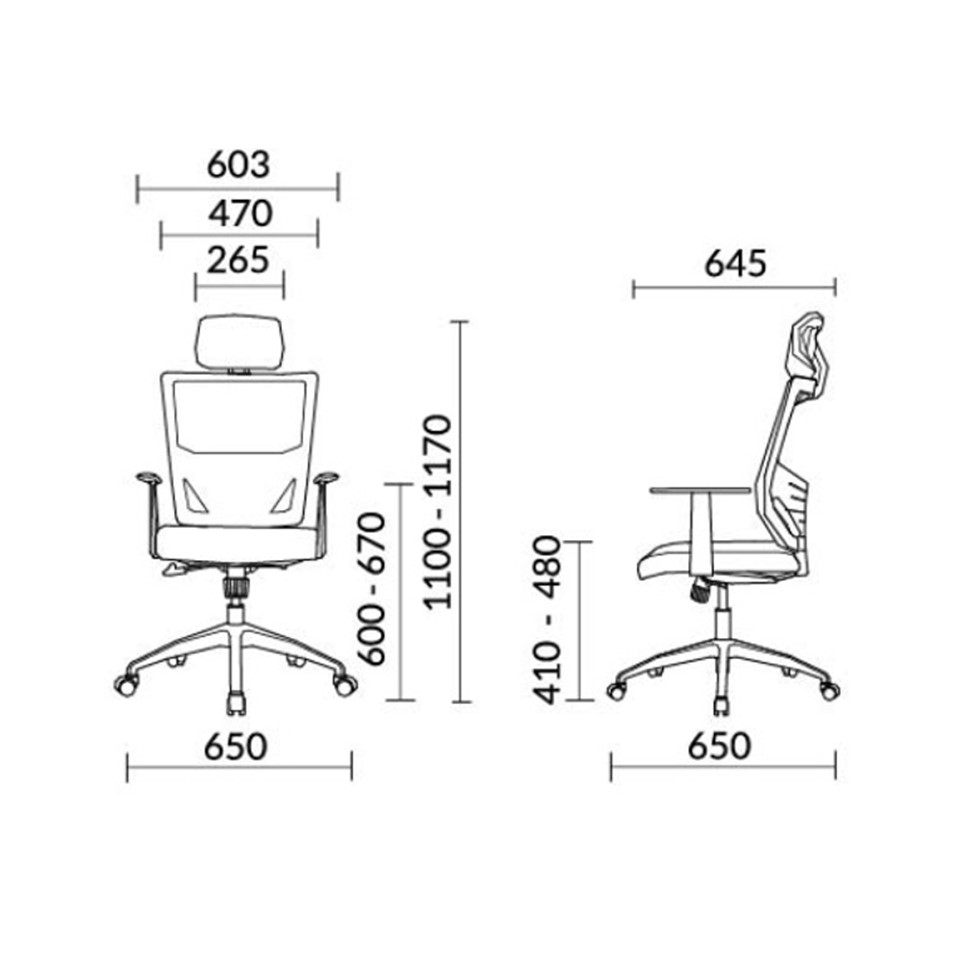 HIGH BACK MESH OFFICE CHAIR DELCO SERIES